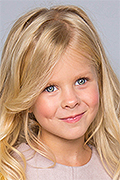 model Mihaleva Aleksandra   
Year of birth 2012   
Eyes color: blue   
Hair color: blond